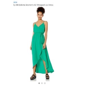 Green hi-low dress
